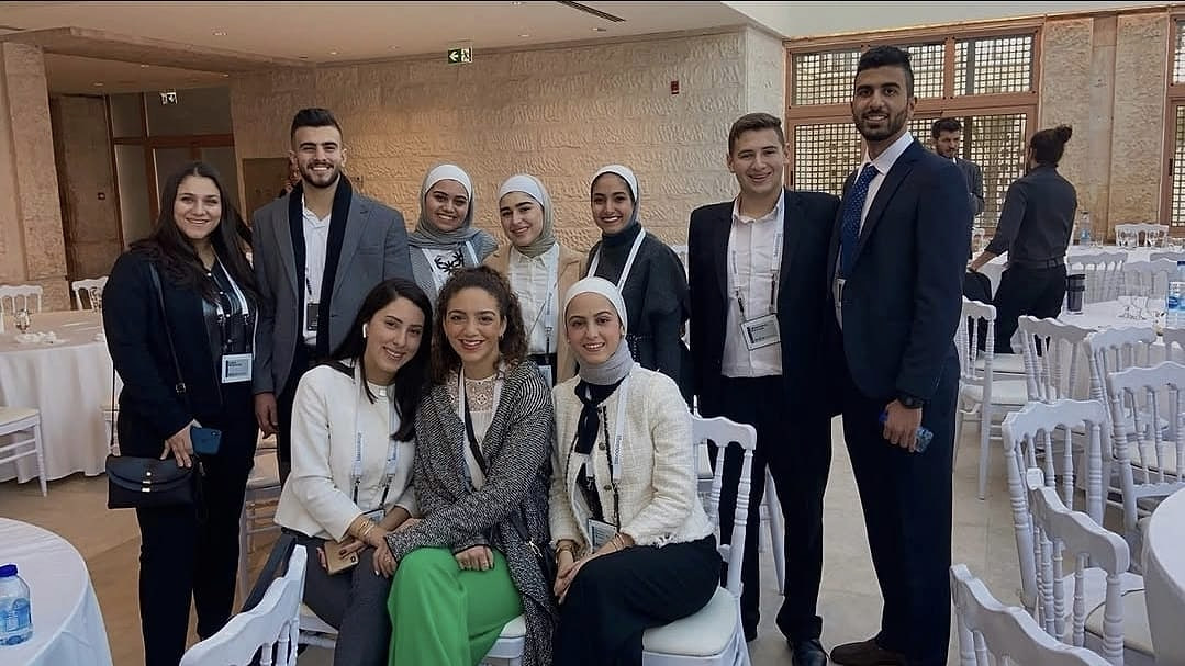 Group photograph of IISE–GJU members attending a formal student conference in 2020.
